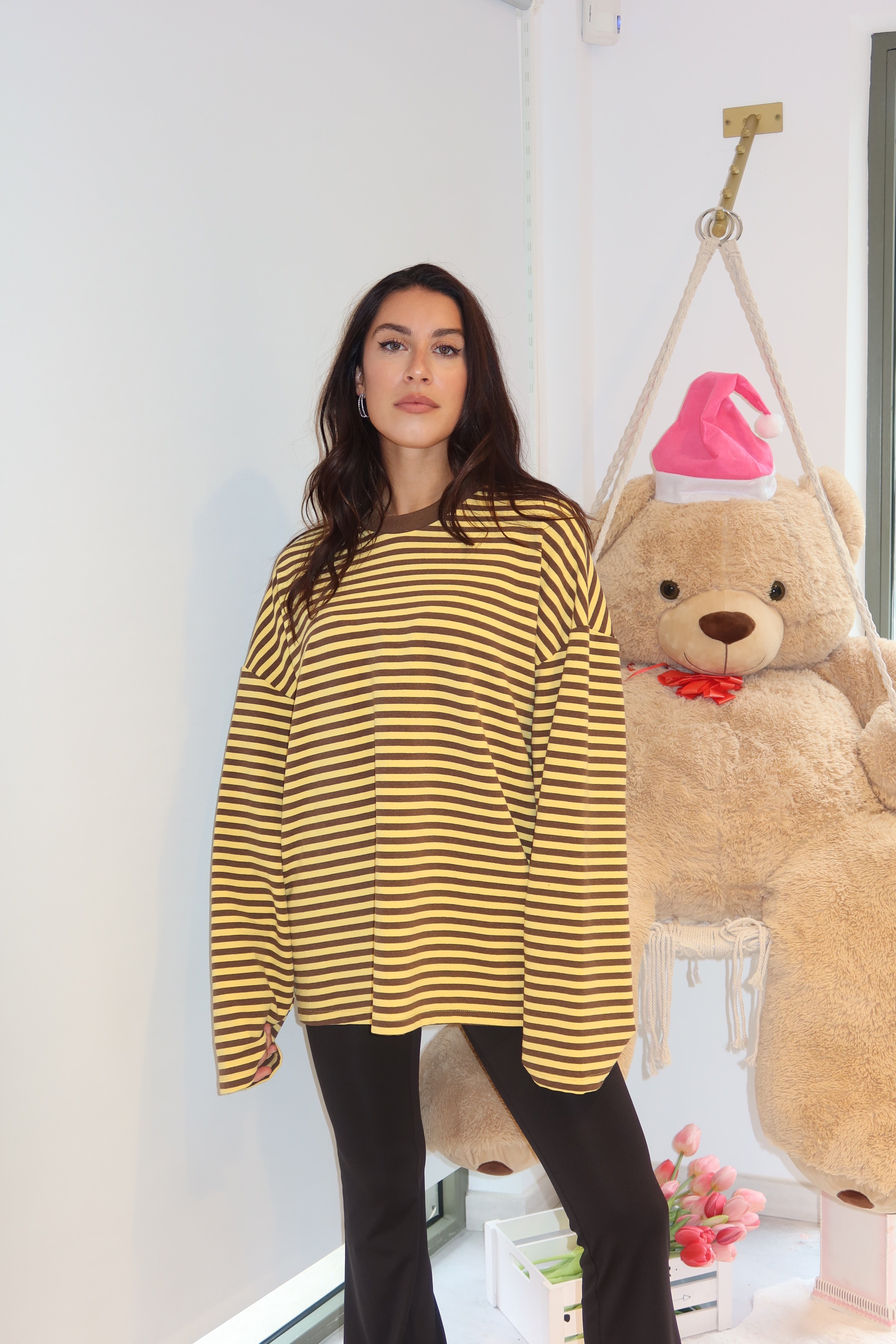 Maglia viral gialla e marrone