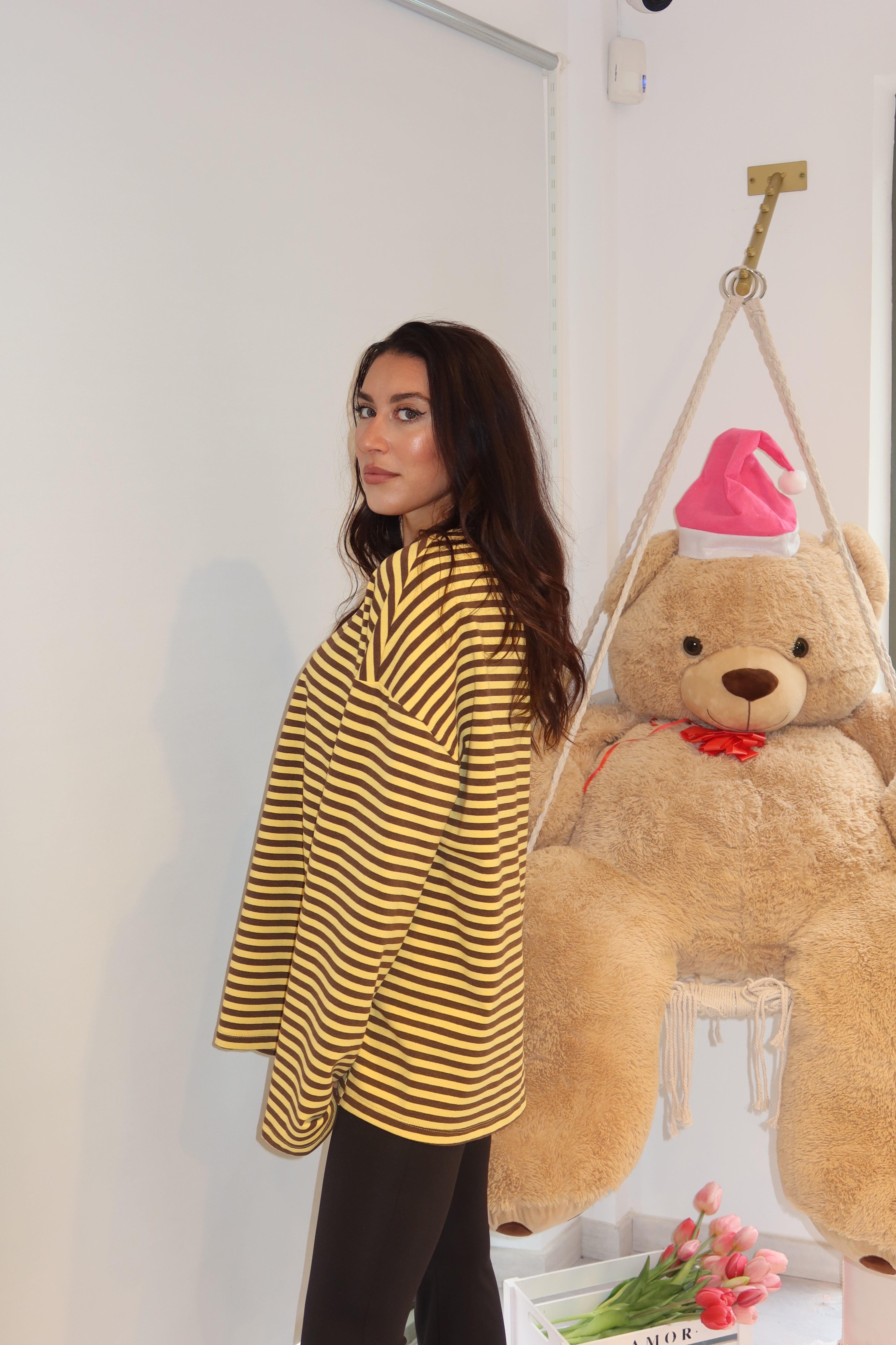 Maglia viral gialla e marrone