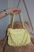 Borsa crochet gialla big