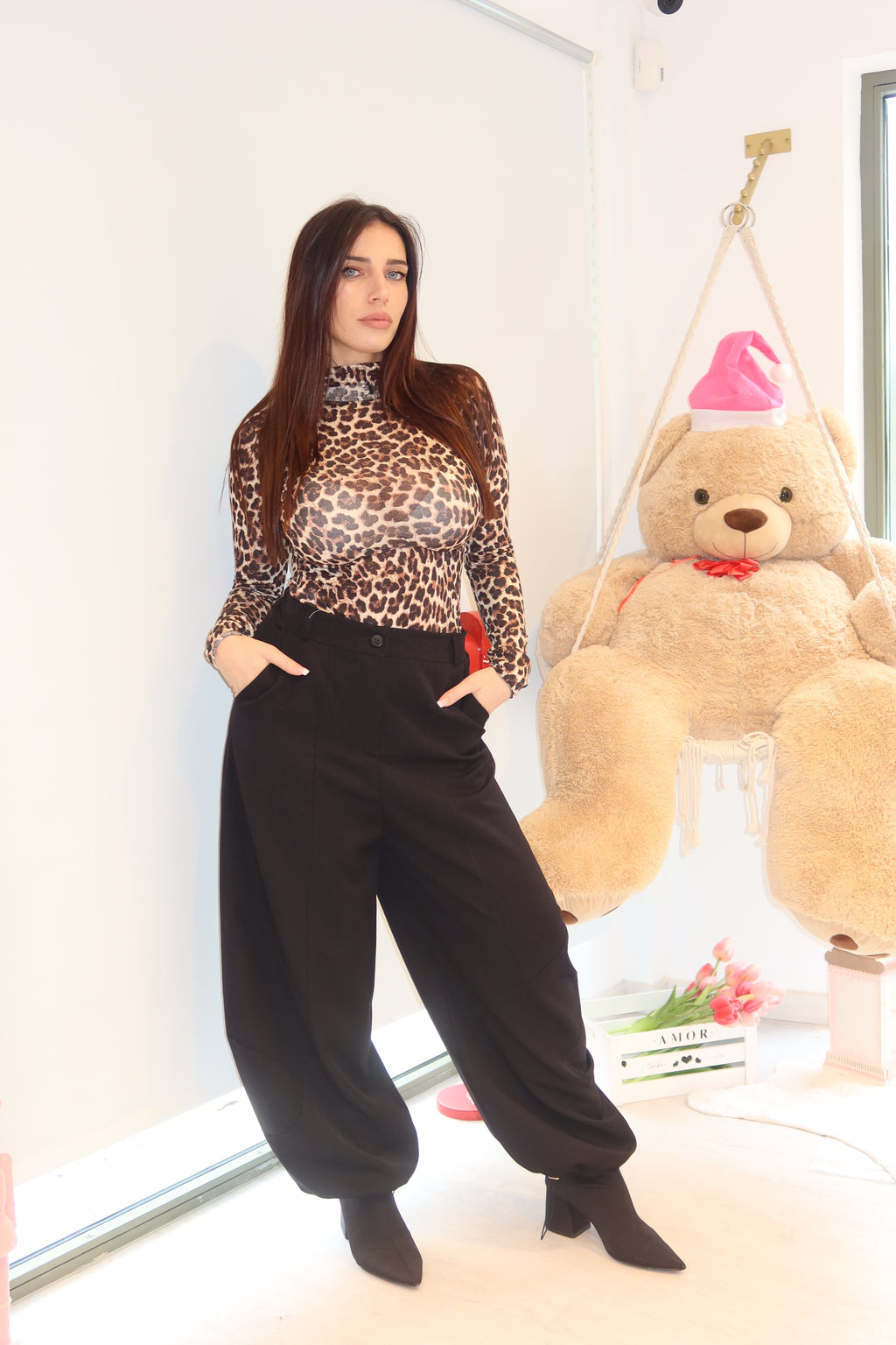 Maglia velata Leopard