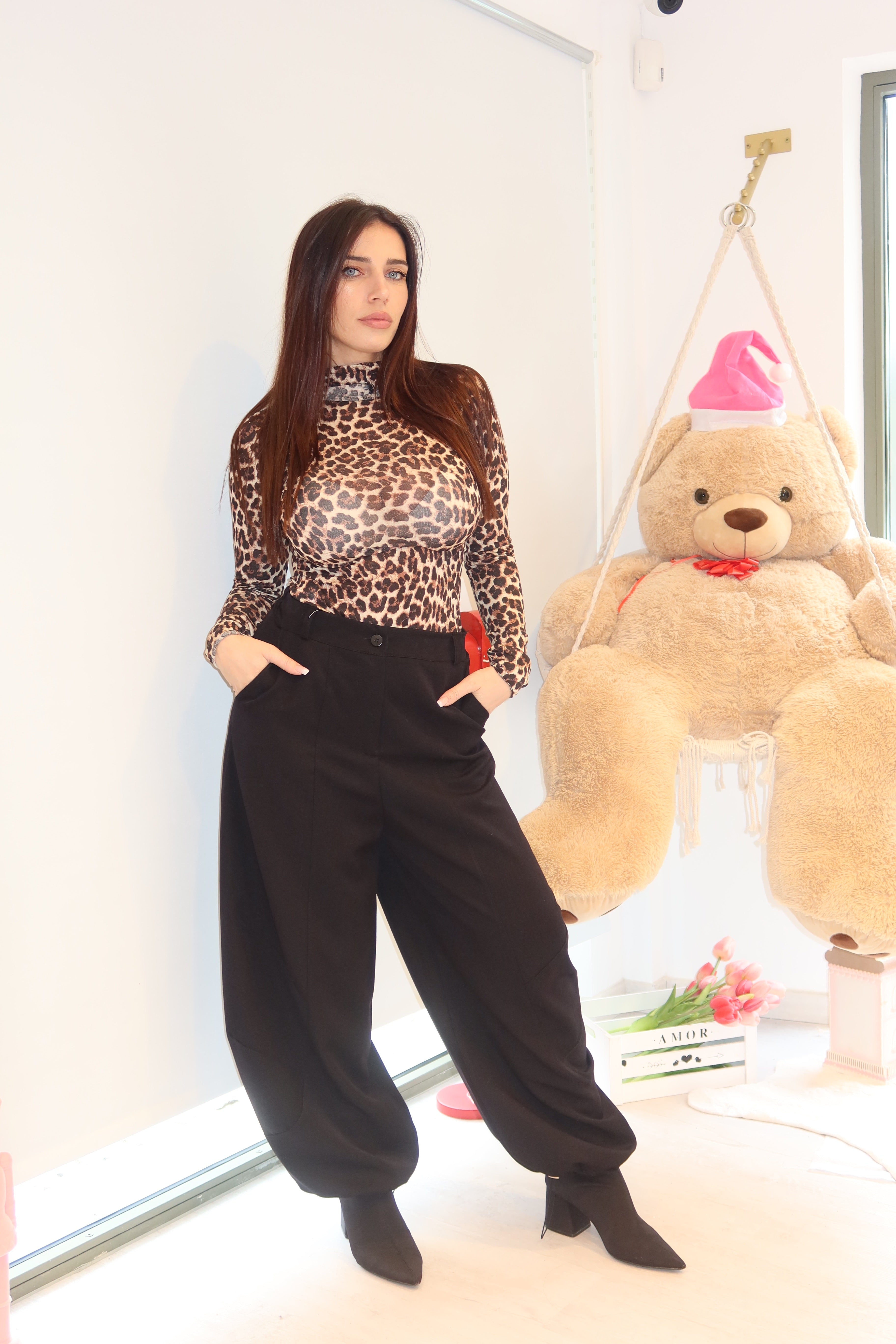 Maglia velata Leopard