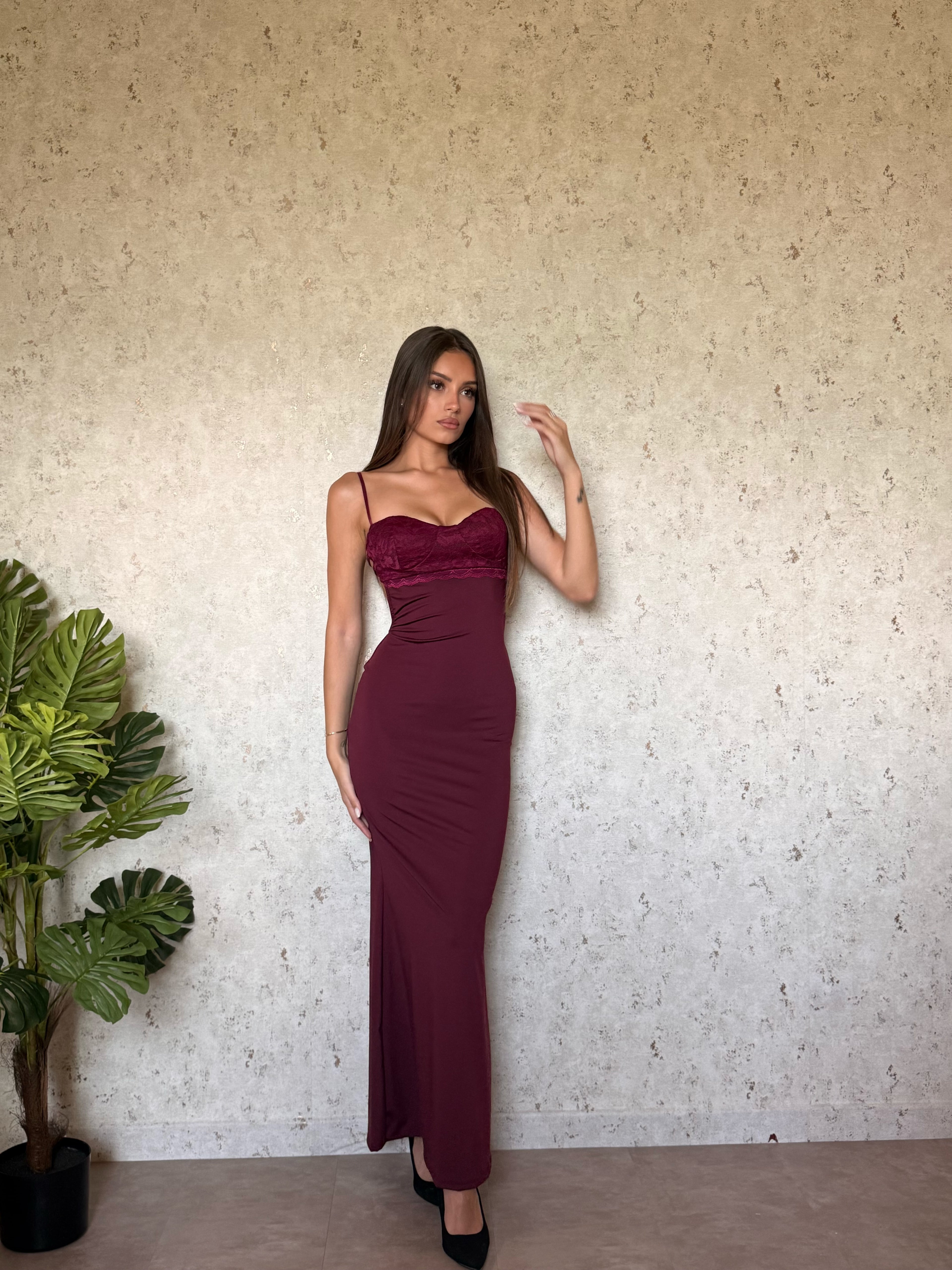 Abito Michela bordeaux
