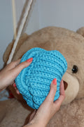 Borsa mini crochet azzurra