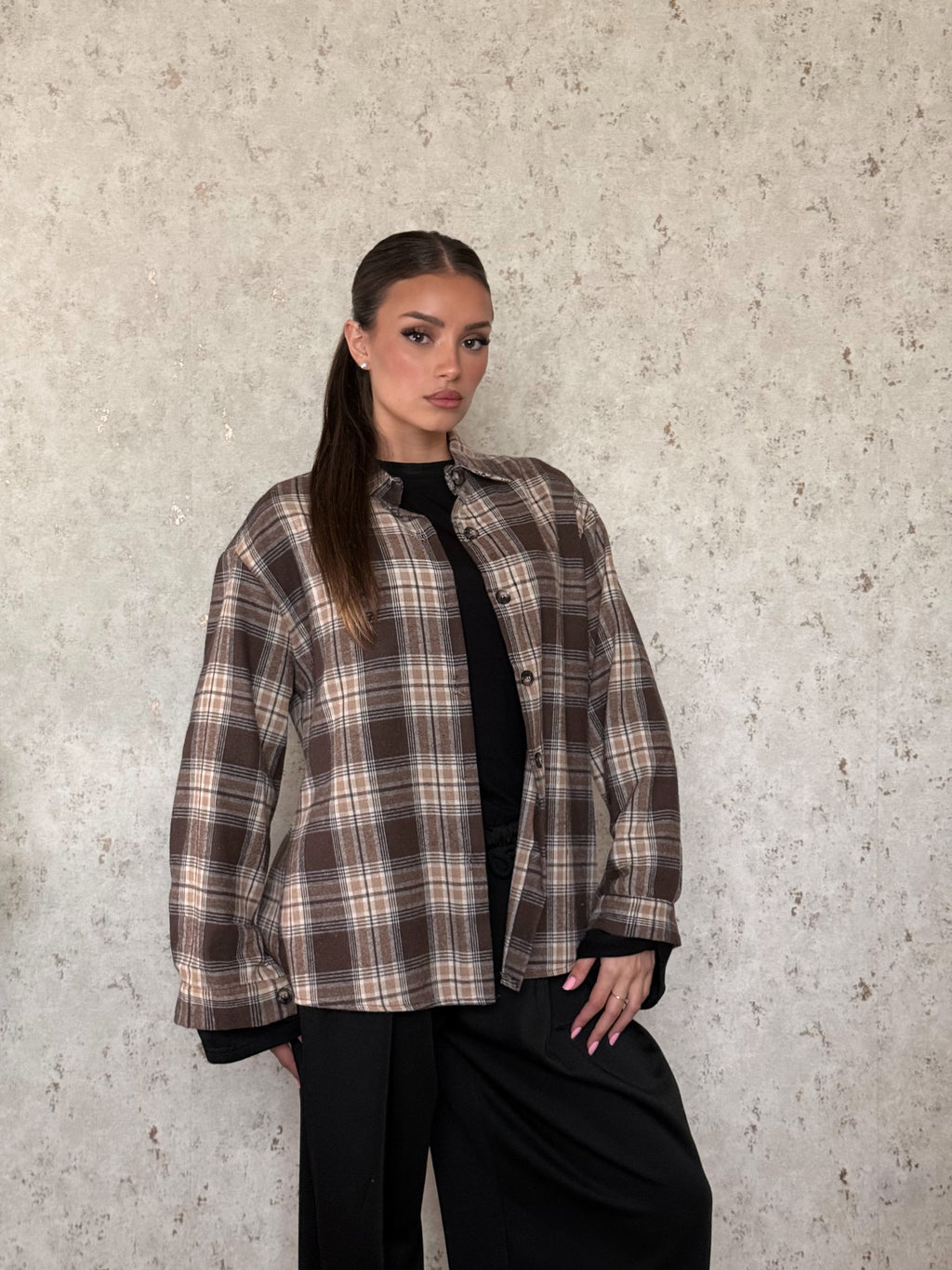 Camicia flabel brown