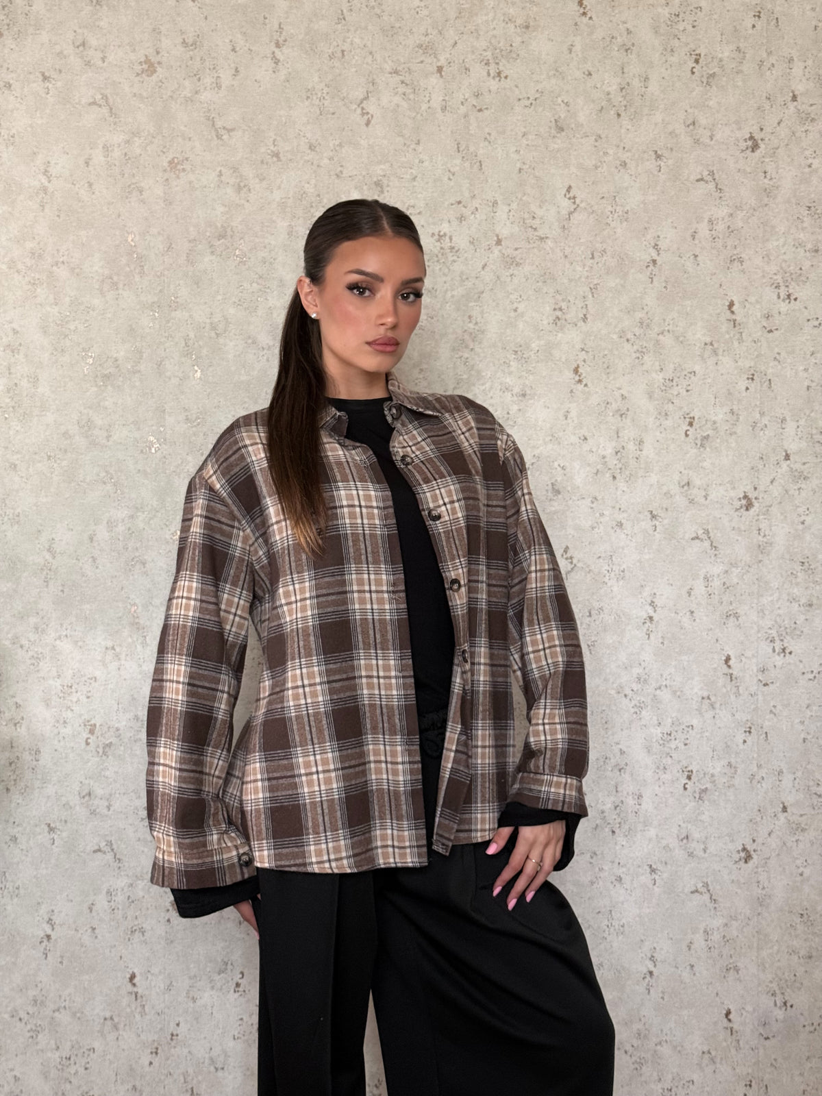 Camicia flabel brown