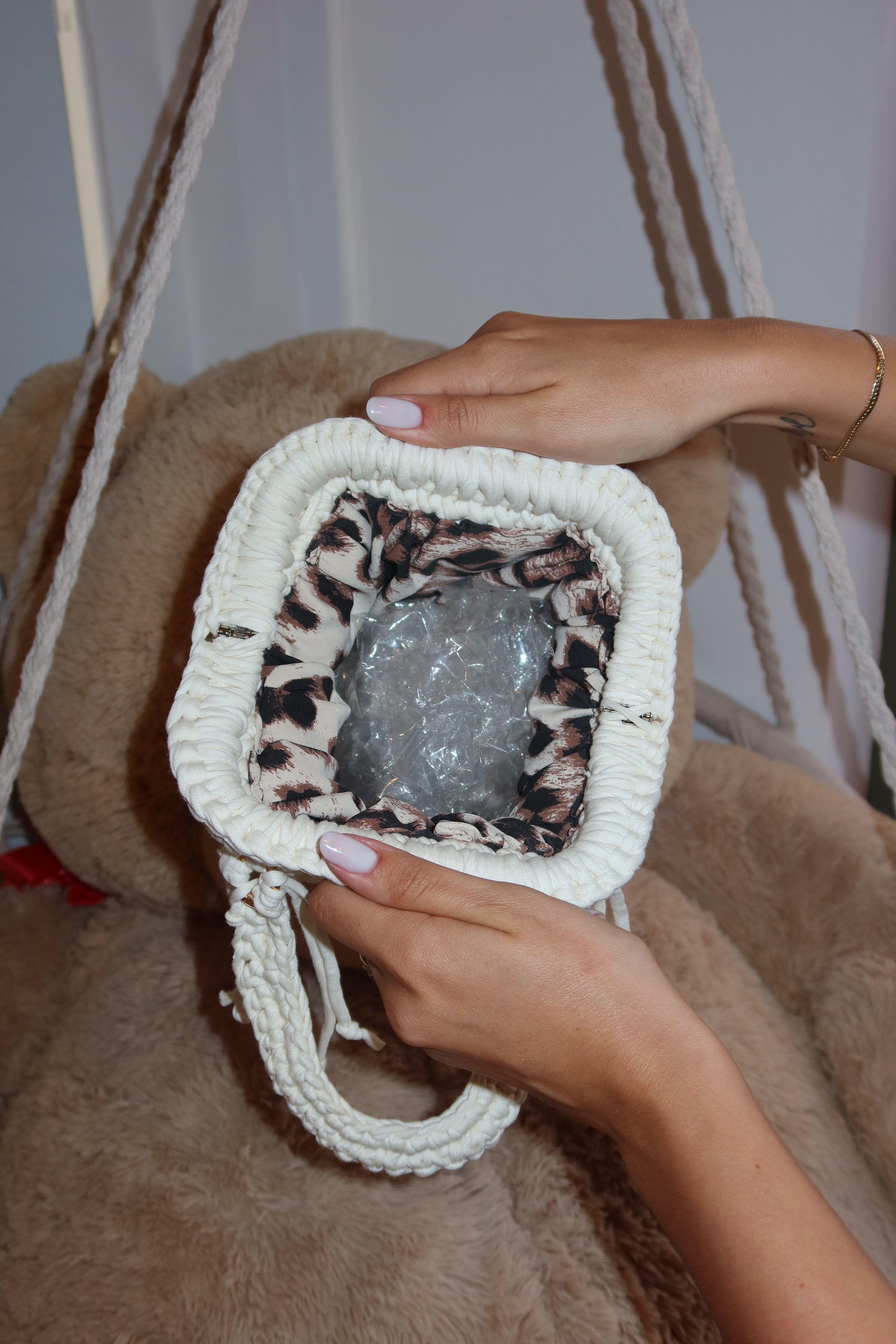 Borsa clutch Leopard