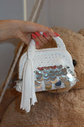 Borsa crochet mini con paillette