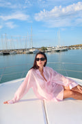 Camicia velata rosa