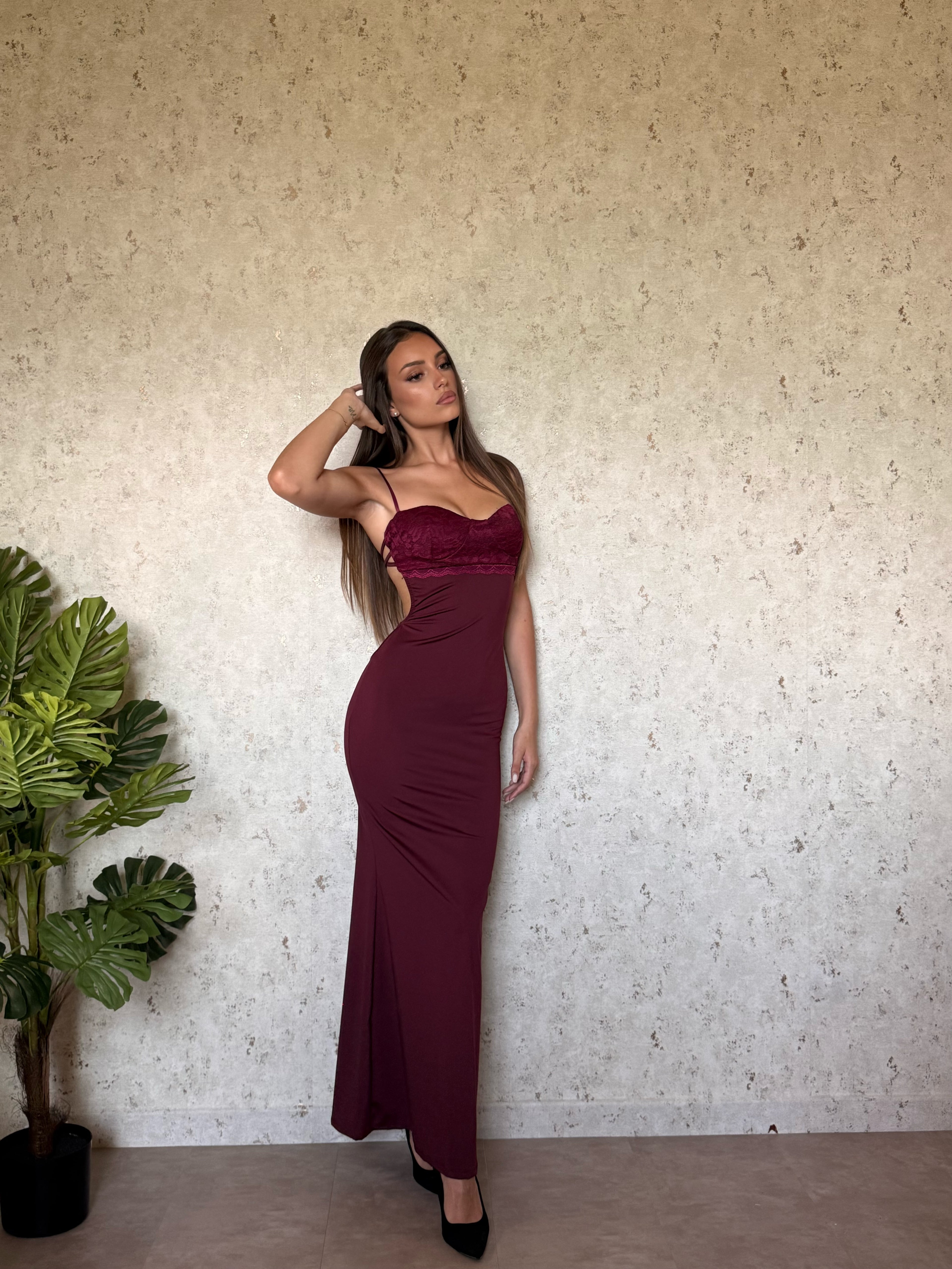 Abito Michela bordeaux