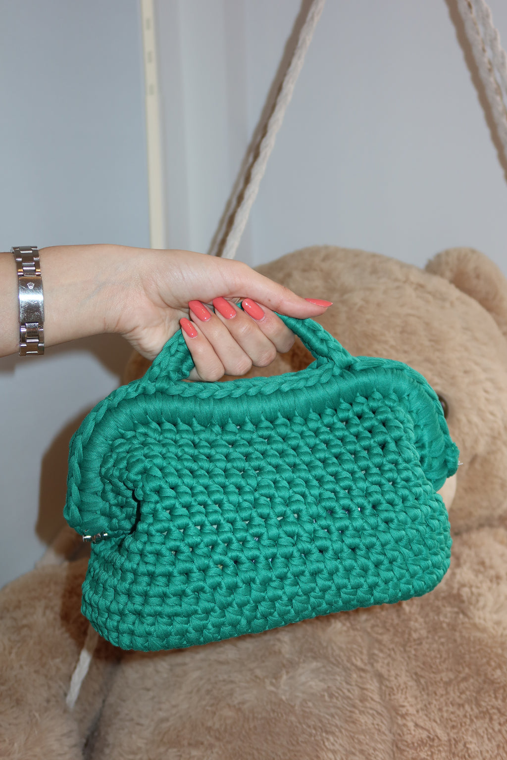 Borsa crochet verdone