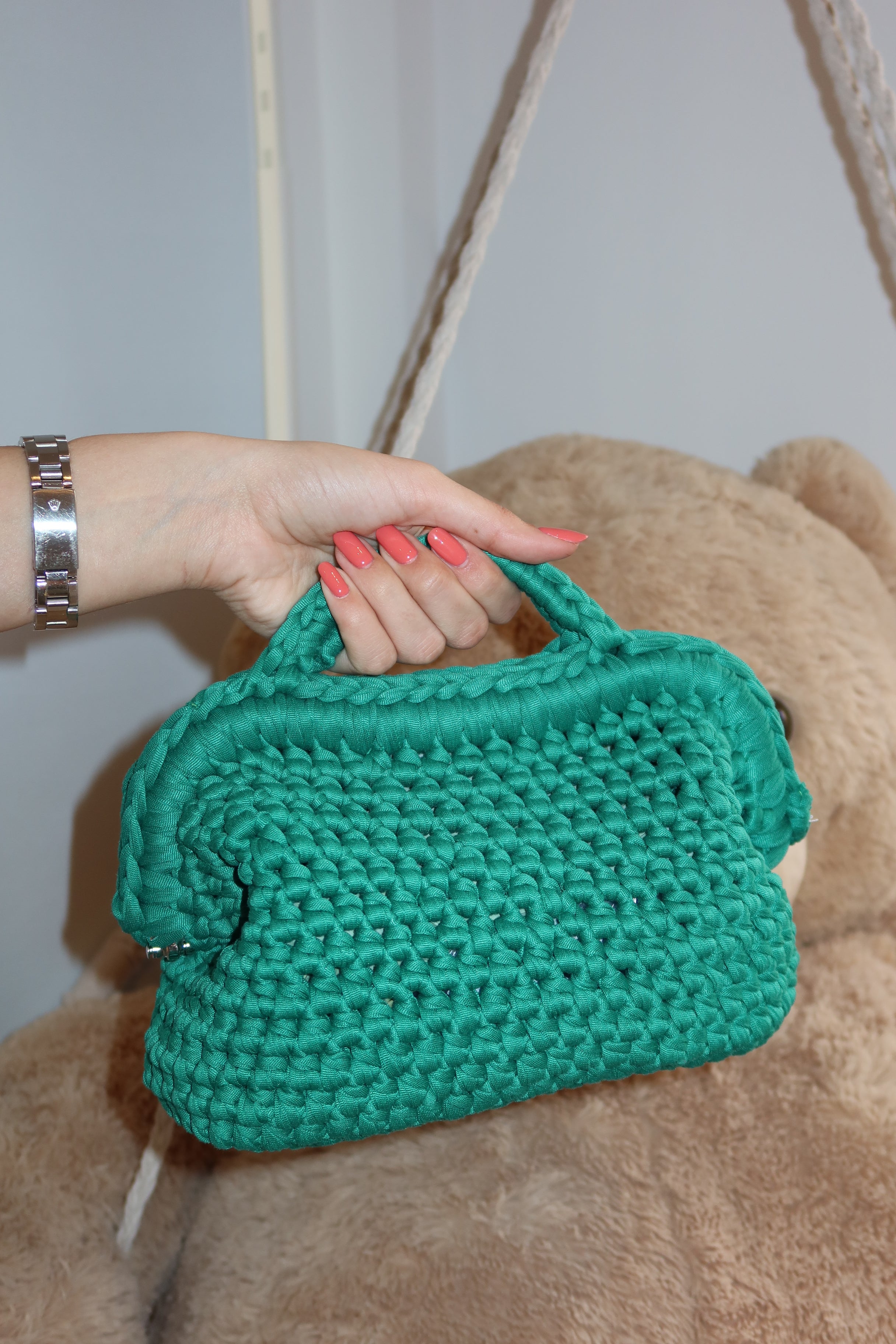 Borsa crochet verdone