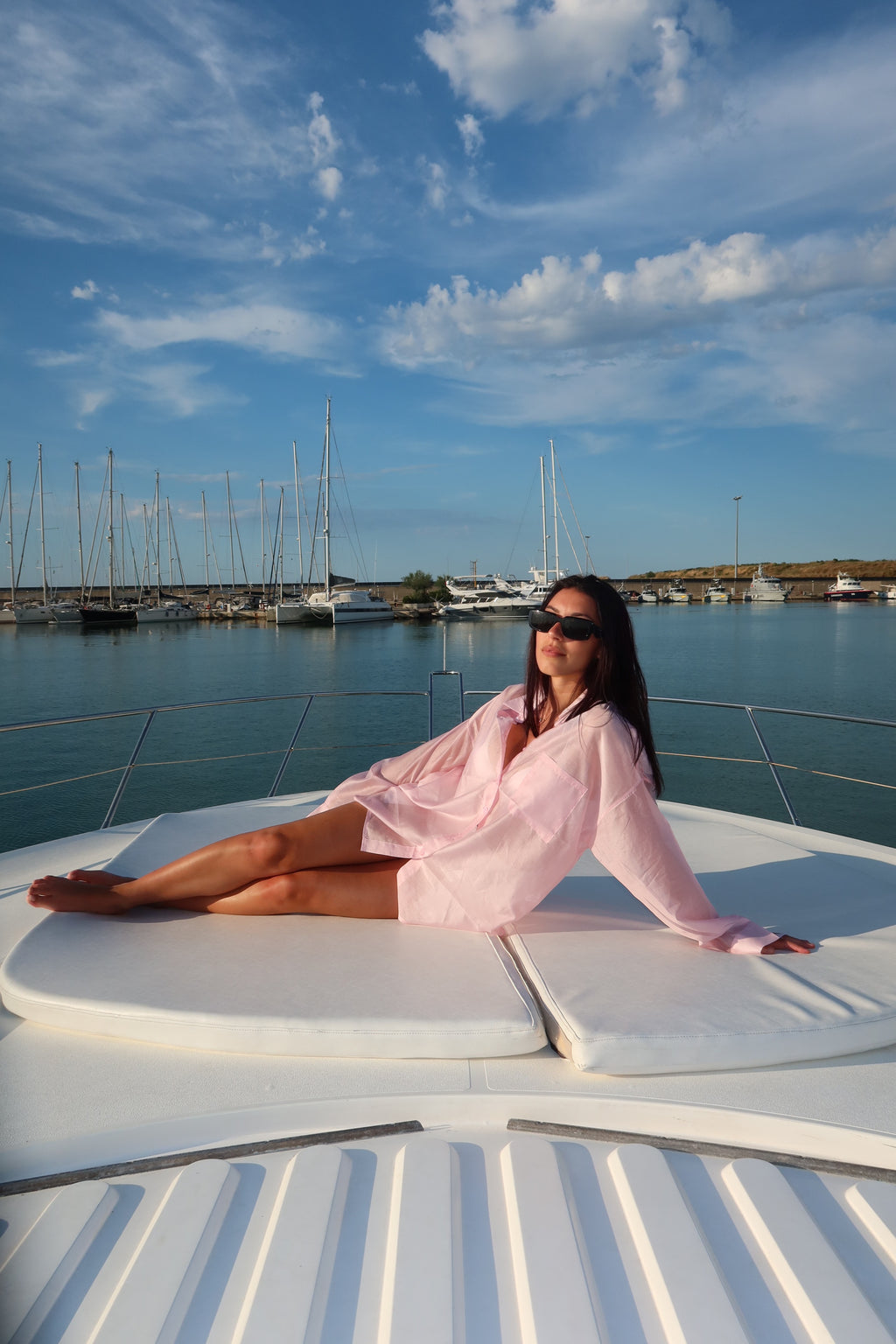 Camicia velata rosa
