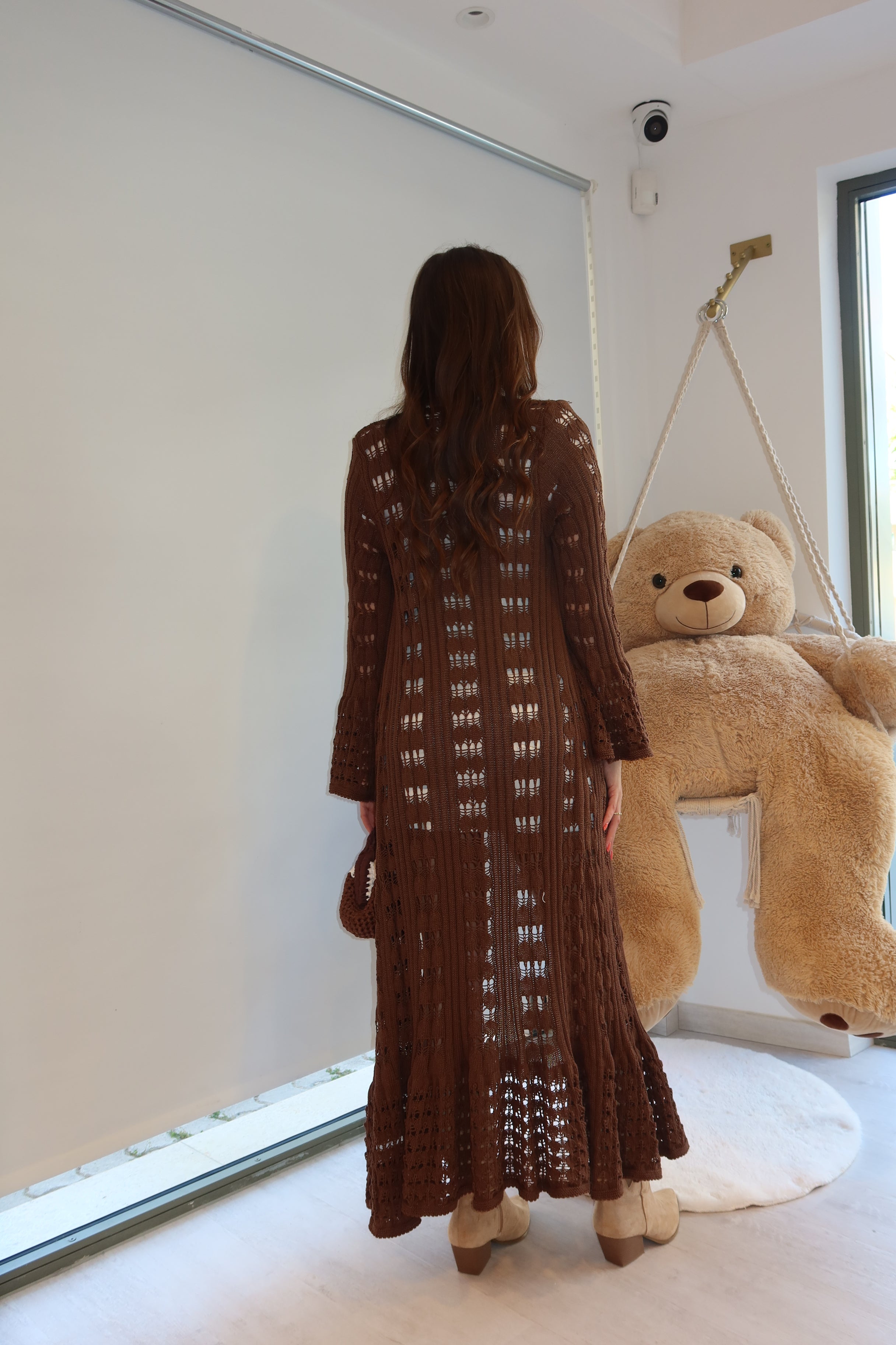 Cardigan viral marrone