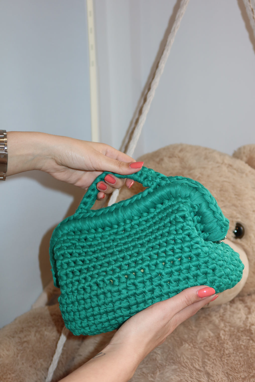 Borsa crochet verdone
