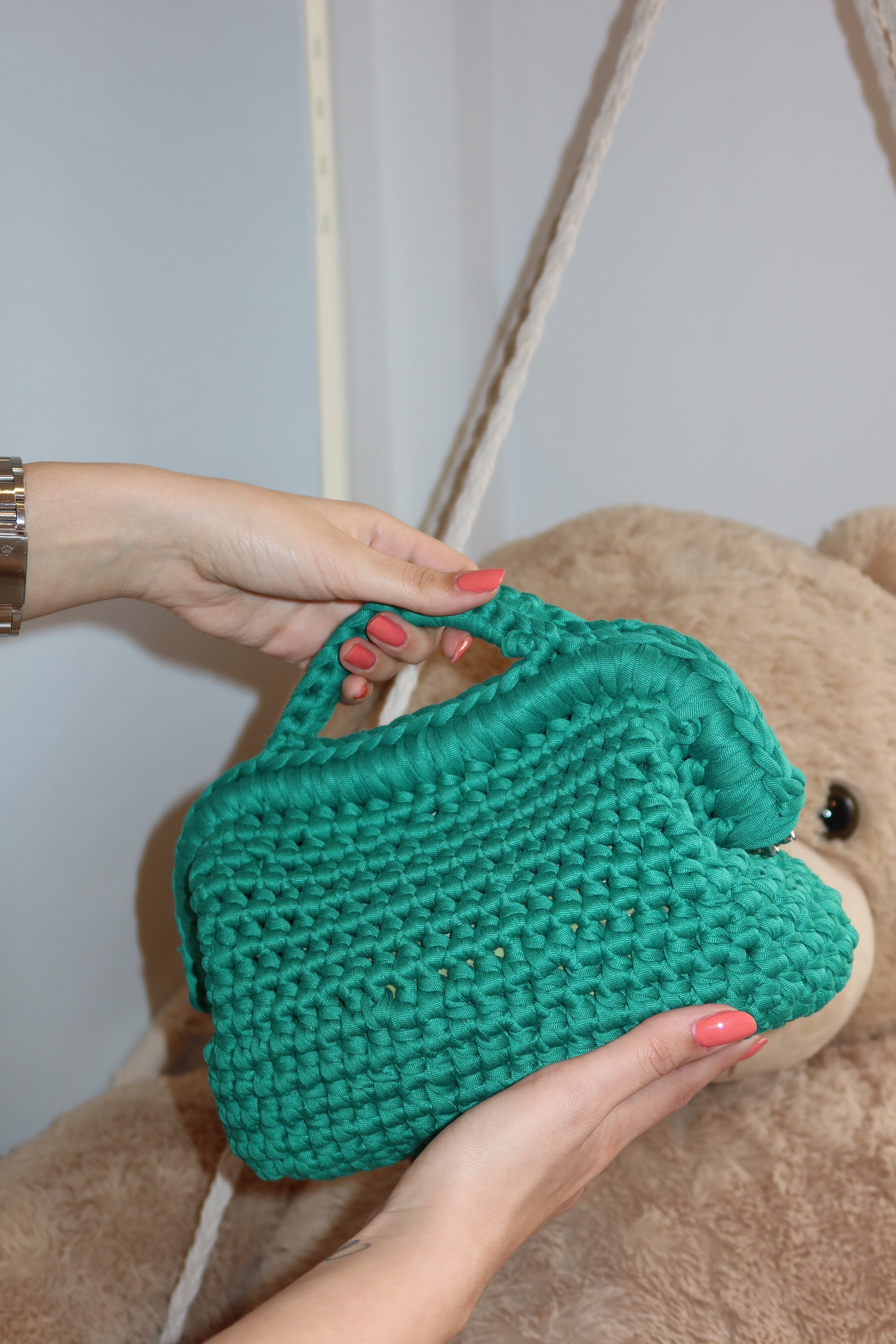 Borsa crochet verdone
