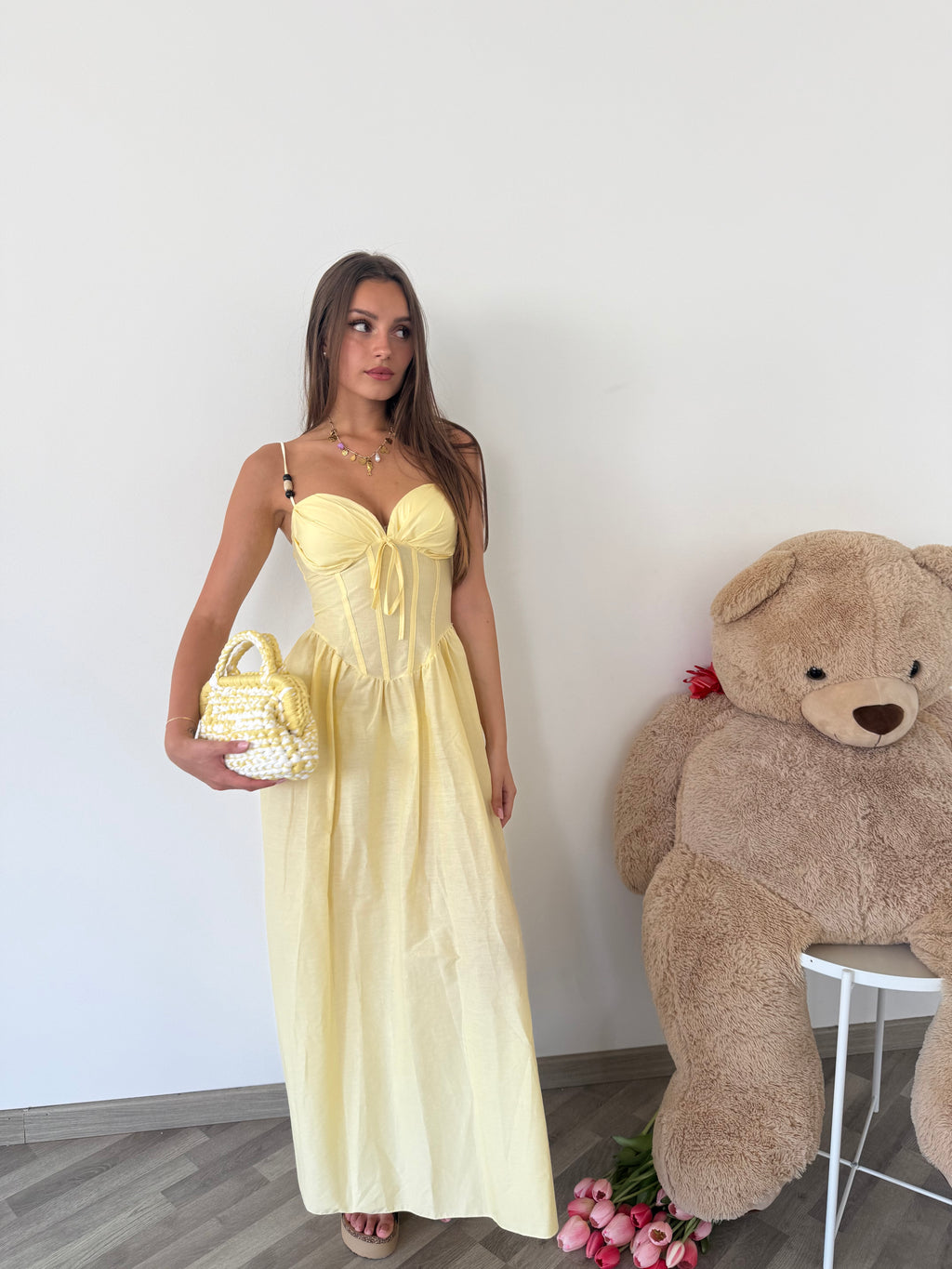 Abito margherita giallo