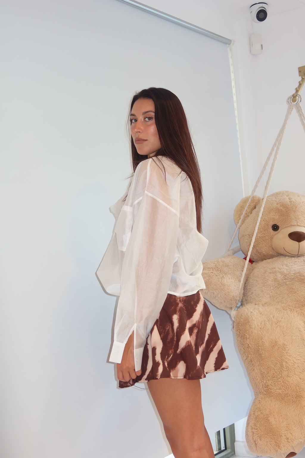 Camicia velata bianca