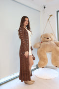 Cardigan viral marrone