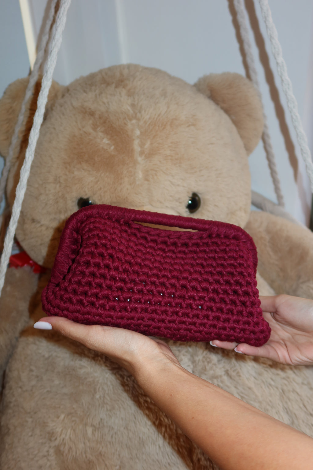 Borsa clutch bordeaux