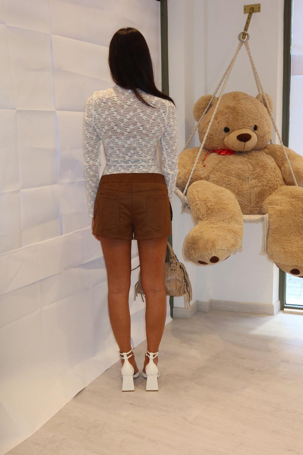 Pantaloncini in camoscio