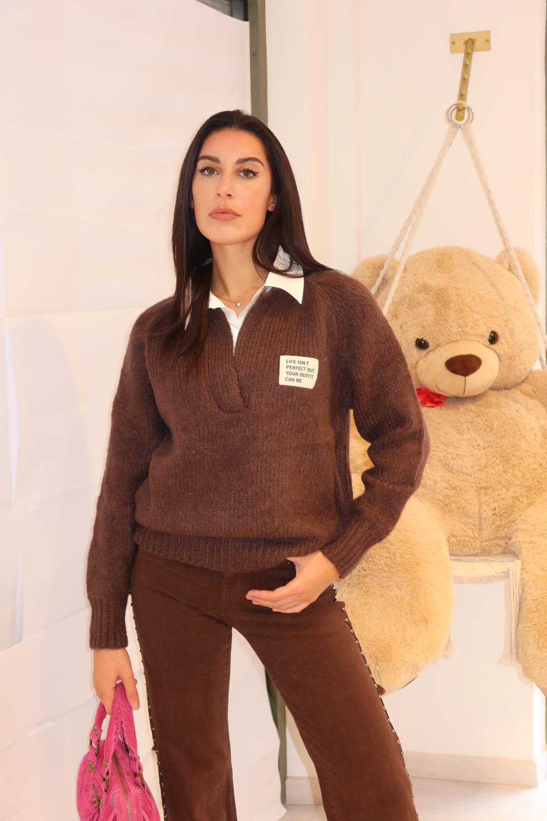 Maglioncino con camicetta